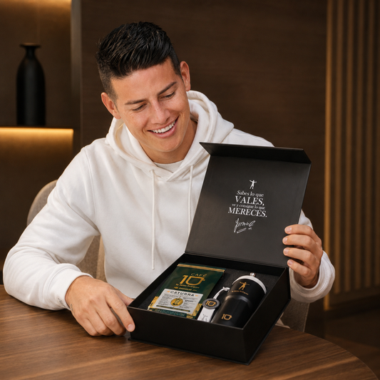Caja Regalo 10 Gold Coffee –  Termo y café de especialidad caturra