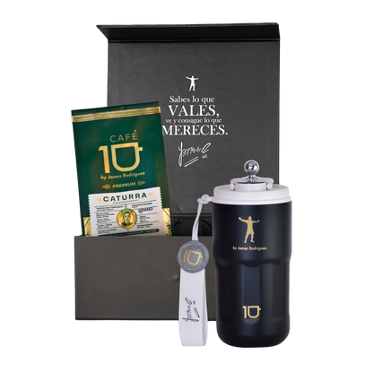 Caja Regalo 10 Gold Coffee –  Termo y café de especialidad caturra